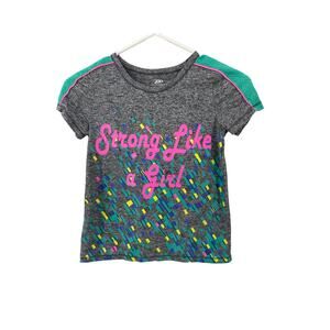 Pro Player Girls Gray Short Sleeve Graphic T-Shirt Youth Size 6X